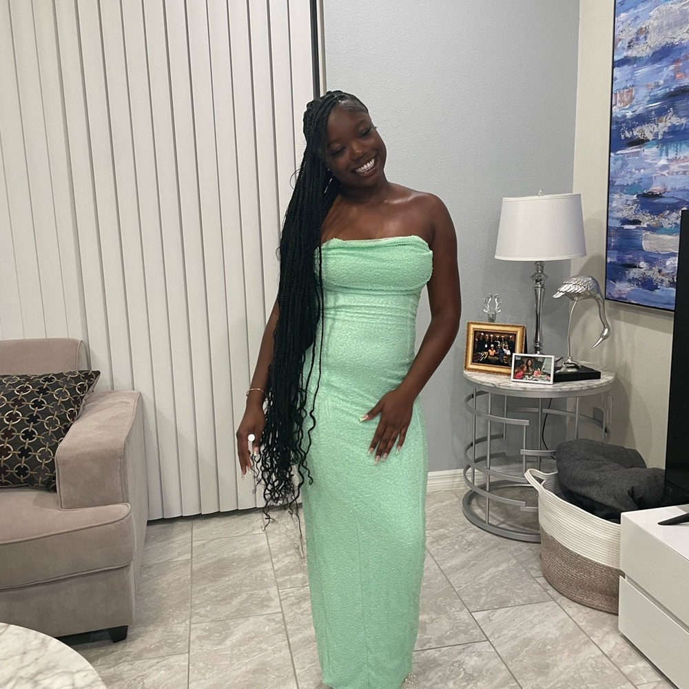 Oh Polly Mint Green Maxi Dress